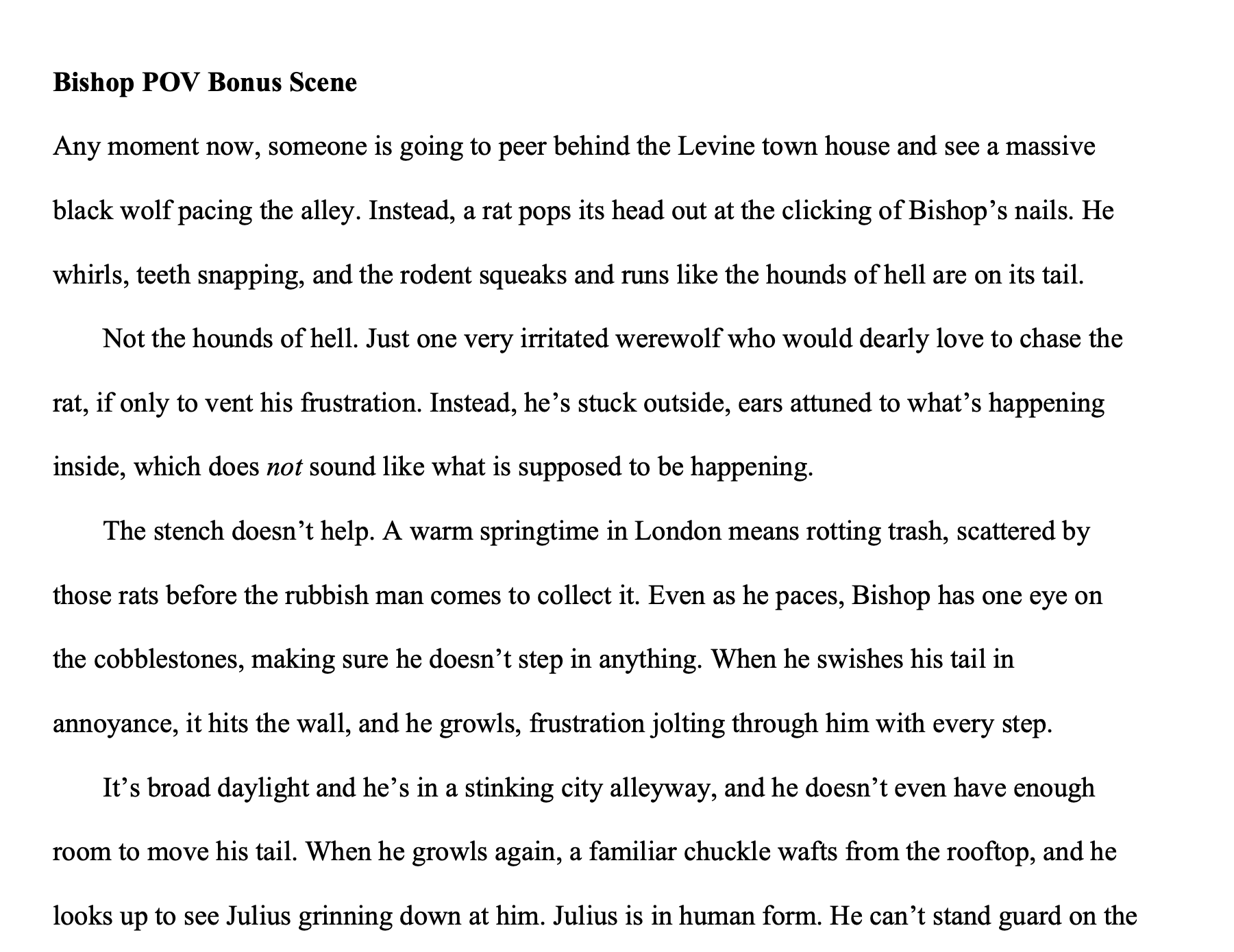 Bishop POV Scene